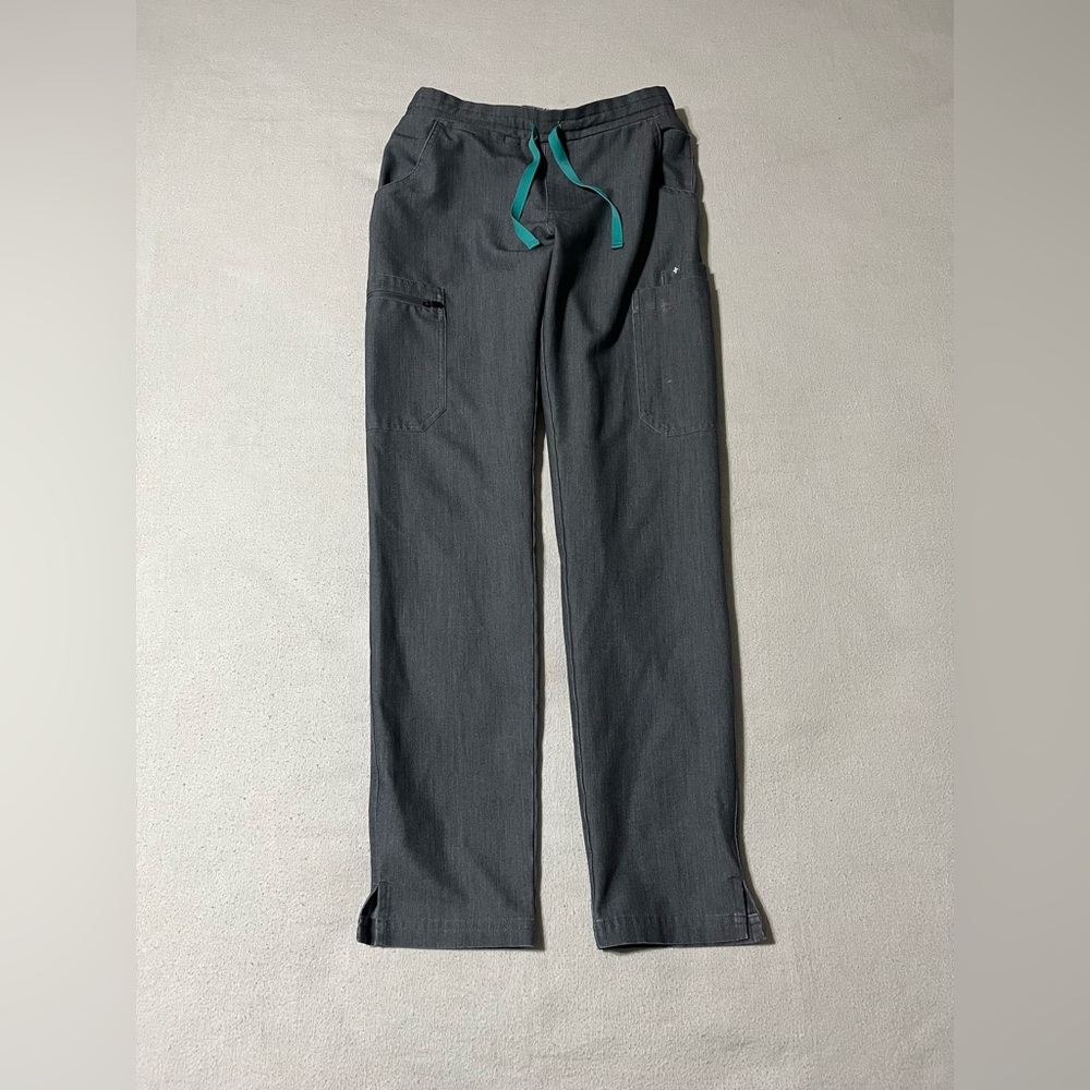 Figs Women's XXS Scrub Bottoms Gray Yola Skinny Pants Stretch TW2000R‎